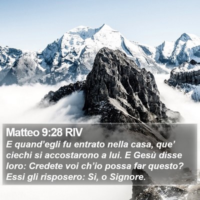 Matteo 9:28 RIV Bible Verse Image