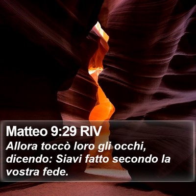 Matteo 9:29 RIV Bible Verse Image