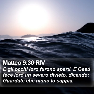 Matteo 9:30 RIV Bible Verse Image