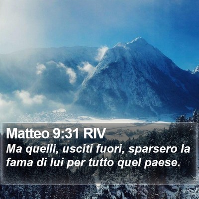 Matteo 9:31 RIV Bible Verse Image