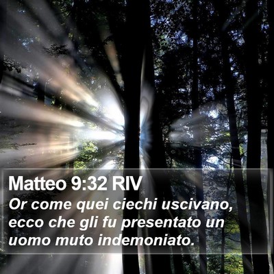 Matteo 9:32 RIV Bible Verse Image