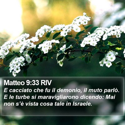 Matteo 9:33 RIV Bible Verse Image