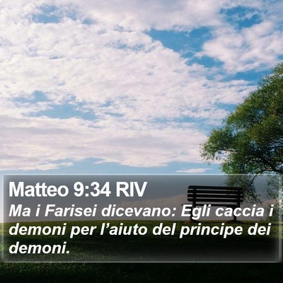 Matteo 9:34 RIV Bible Verse Image