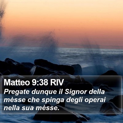 Matteo 9:38 RIV Bible Verse Image