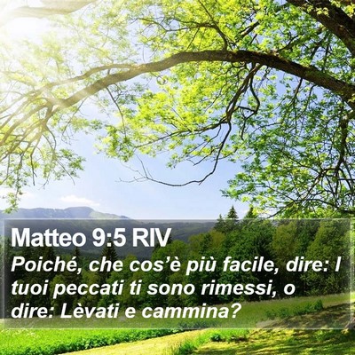 Matteo 9:5 RIV Bible Verse Image