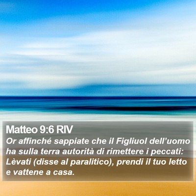 Matteo 9:6 RIV Bible Verse Image