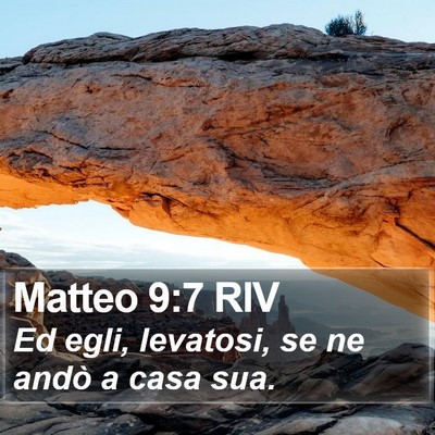 Matteo 9:7 RIV Bible Verse Image