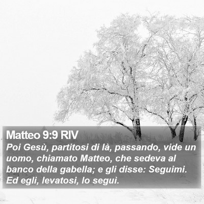 Matteo 9:9 RIV Bible Verse Image