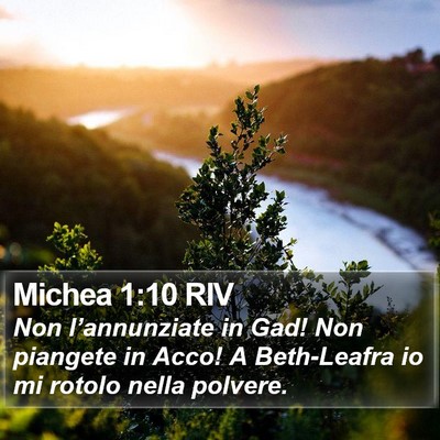 Michea 1:10 RIV Bible Verse Image