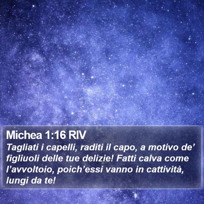 Michea 1:16 RIV Bible Verse Image