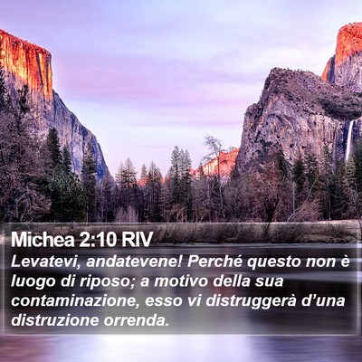 Michea 2:10 RIV Bible Verse Image