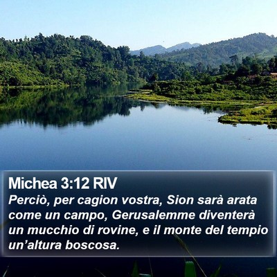 Michea 3:12 RIV Bible Verse Image