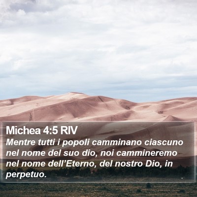 Michea 4:5 RIV Bible Verse Image