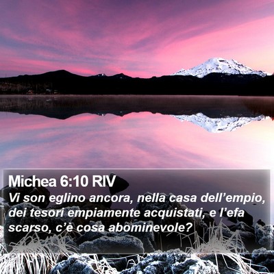 Michea 6:10 RIV Bible Verse Image