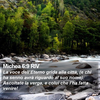 Michea 6:9 RIV Bible Verse Image