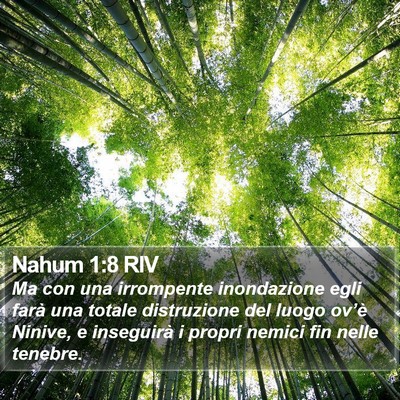 Nahum 1:8 RIV Bible Verse Image