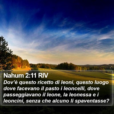 Nahum 2:11 RIV Bible Verse Image