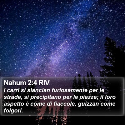 Nahum 2:4 RIV Bible Verse Image