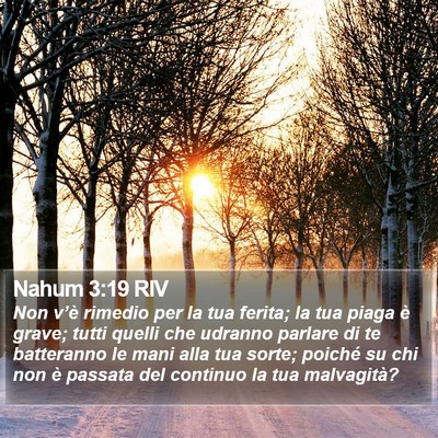 Nahum 3:19 RIV Bible Verse Image