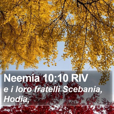 Neemia 10:10 RIV Bible Verse Image