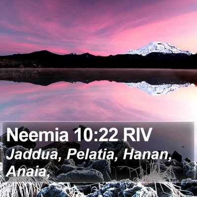 Neemia 10:22 RIV Bible Verse Image