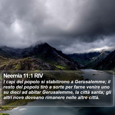 Neemia 11:1 RIV Bible Verse Image