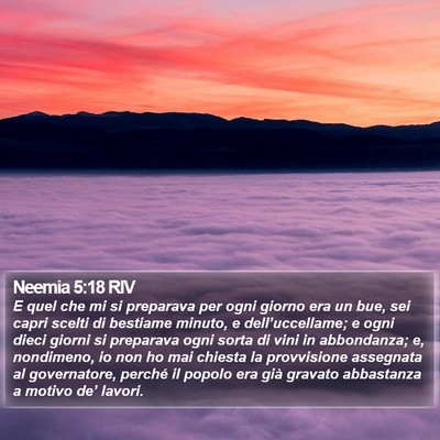 Neemia 5:18 RIV Bible Verse Image