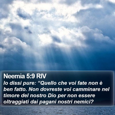 Neemia 5:9 RIV Bible Verse Image