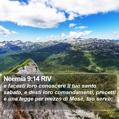 Neemia 9:14 RIV Bible Verse Image