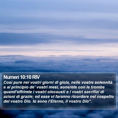 Numeri 10:10 RIV Bible Verse Image