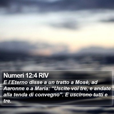 Numeri 12:4 RIV Bible Verse Image