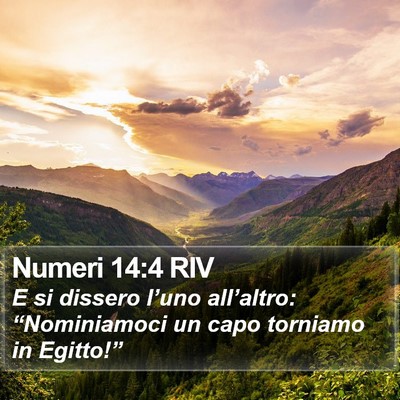 Numeri 14:4 RIV Bible Verse Image