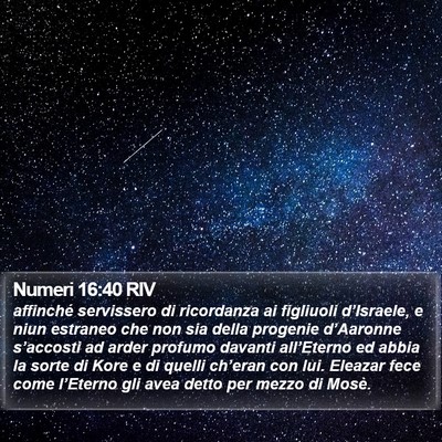 Numeri 16:40 RIV Bible Verse Image