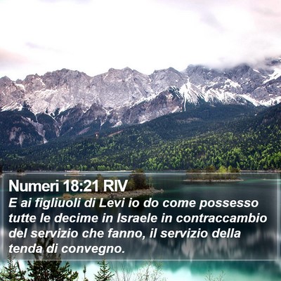 Numeri 18:21 RIV Bible Verse Image