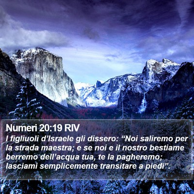 Numeri 20:19 RIV Bible Verse Image