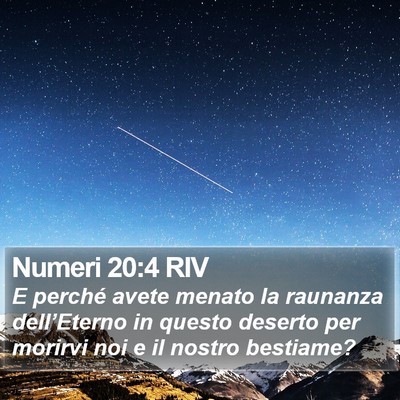 Numeri 20:4 RIV Bible Verse Image