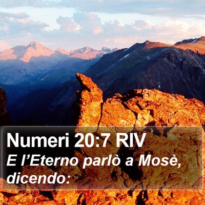 Numeri 20:7 RIV Bible Verse Image
