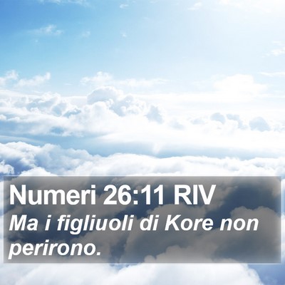 Numeri 26:11 RIV Bible Verse Image