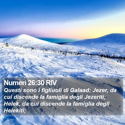 Numeri 26:30 RIV Bible Verse Image