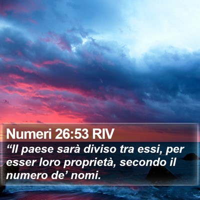Numeri 26:53 RIV Bible Verse Image