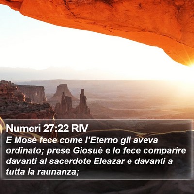 Numeri 27:22 RIV Bible Verse Image