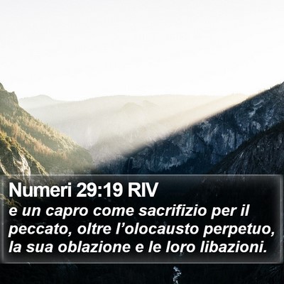 Numeri 29:19 RIV Bible Verse Image