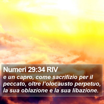 Numeri 29:34 RIV Bible Verse Image