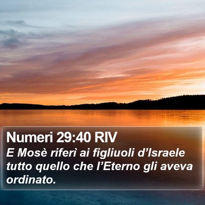 Numeri 29:40 RIV Bible Verse Image