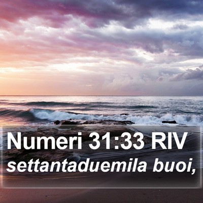 Numeri 31:33 RIV Bible Verse Image