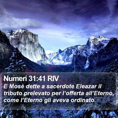 Numeri 31:41 RIV Bible Verse Image