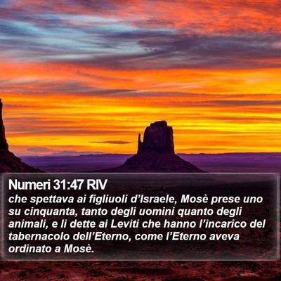 Numeri 31:47 RIV Bible Verse Image