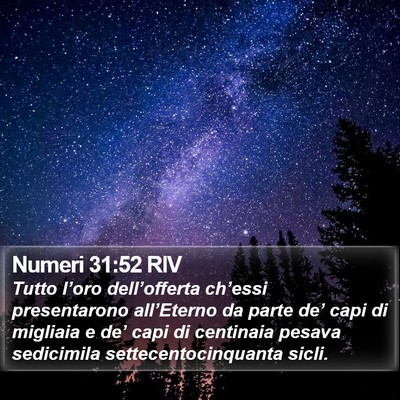 Numeri 31:52 RIV Bible Verse Image