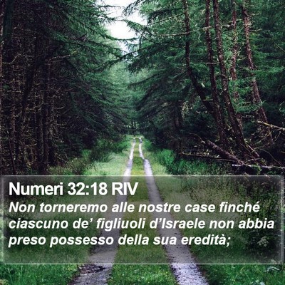 Numeri 32:18 RIV Bible Verse Image