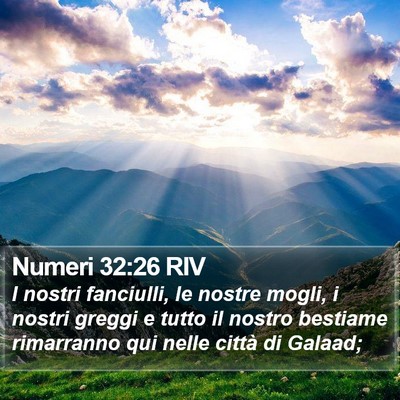 Numeri 32:26 RIV Bible Verse Image
